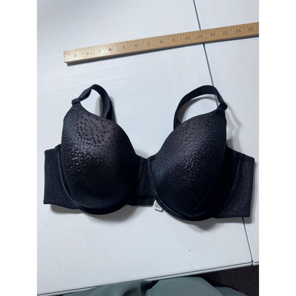 Wacoal Basic Beauty Bra Womens 38DD Black Spacer Underwire 853303 Minimalist